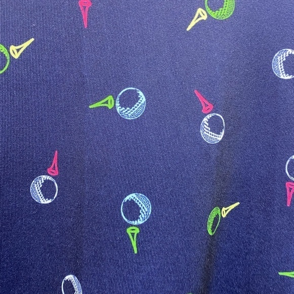 Lillie Green Golf Tee Print Sleeveless Dress Dark Blue Size XL Petite PXL - Picture 4 of 6